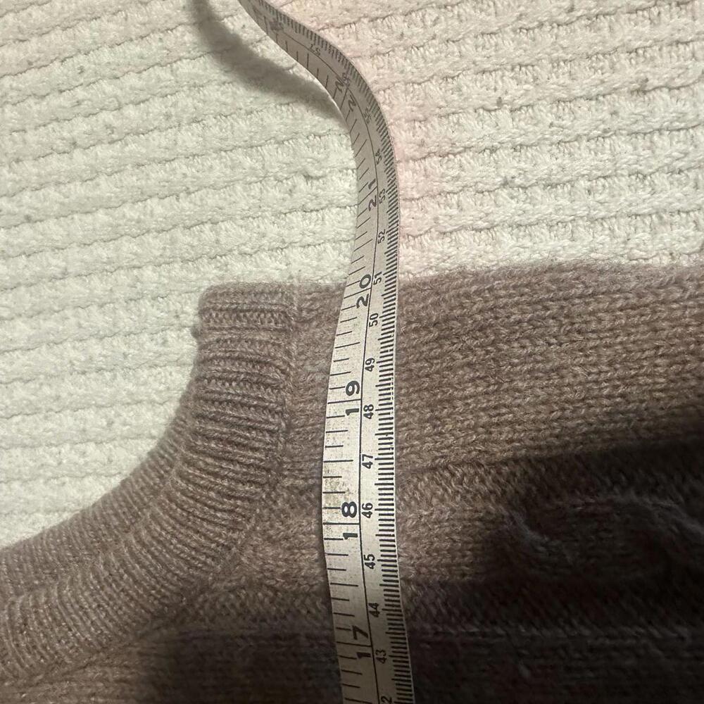 Jantzen vintage USA made wool cable knit vest tan preppy old money men’s sz S - Picture 7 of 8